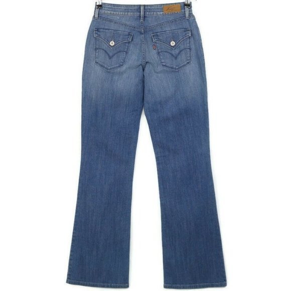 Levi's Bold Curve Classic Boot Cut Jeans Button Flap Pockets 6‎ 28 - Picture 1 of 11